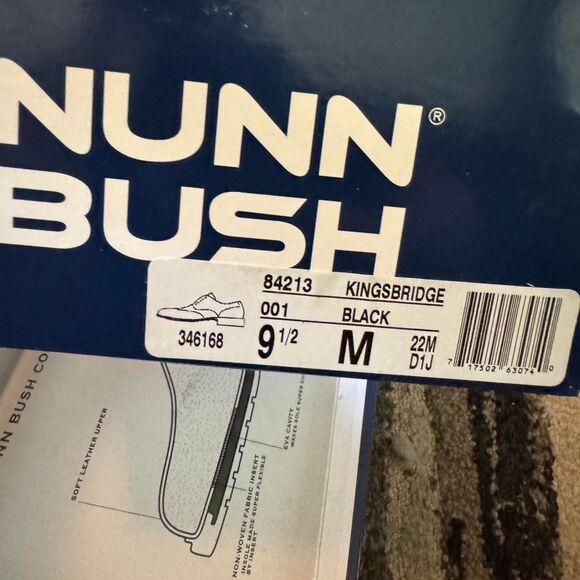 Nunn-bush Men's Black and Brown Oxfords - Picture 2 of 5